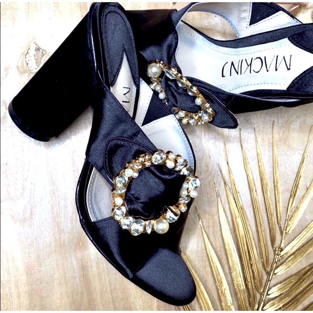Rhinestone Pearl Elegant Mules Prom Wedding